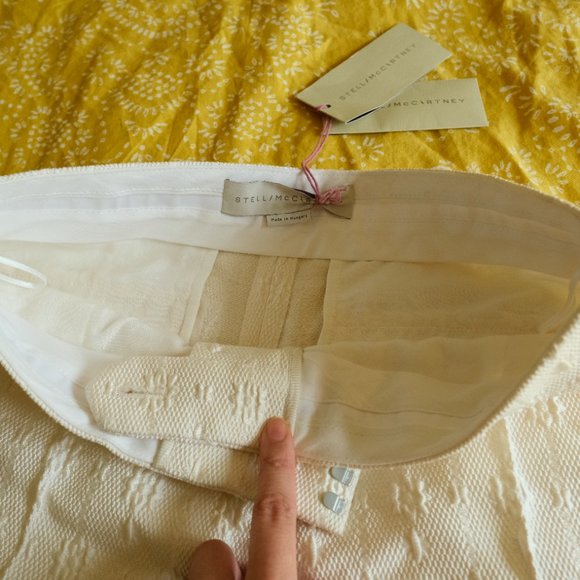 NWT Stella McCartney Designer White Cuffed Pants/Trousers - Picture 5 of 10